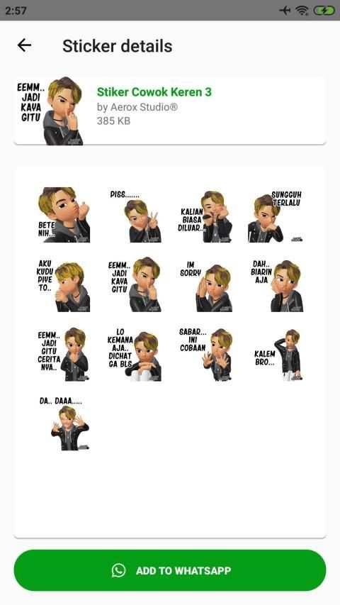 Stiker Cowok Ganteng WAStickerApps screenshot 2