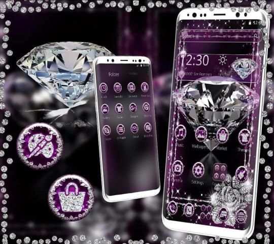 Tema Black Diamond Launcher screenshot 3