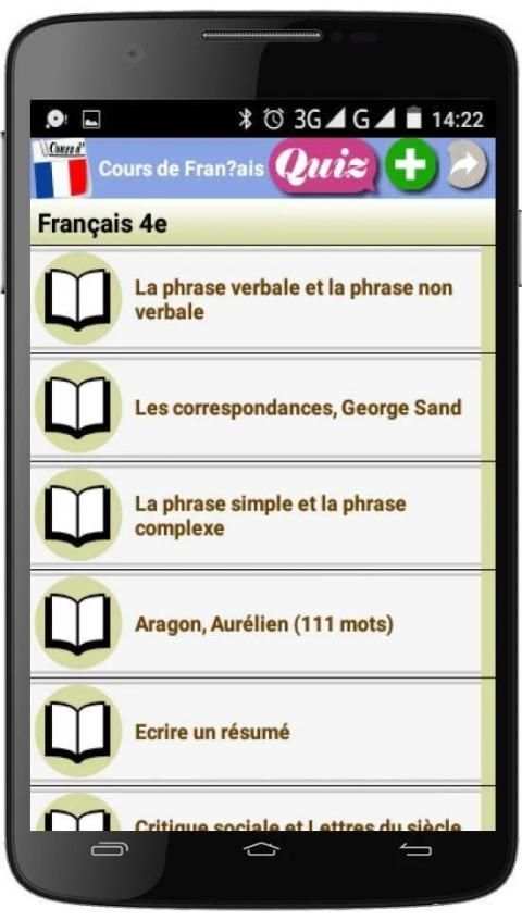 Cours de Français screenshot 2