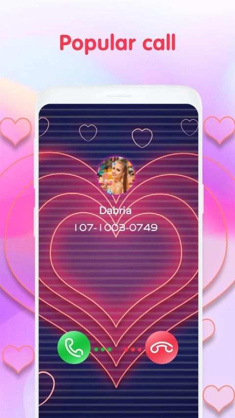 Pink Color Caller स्क्रीनशॉट 1