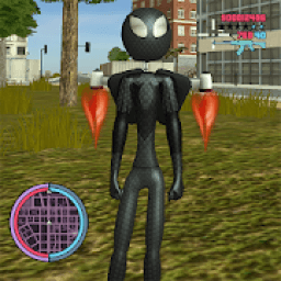Jetpack Spider Stickman Rope Hero Gangstar Crime आइकन