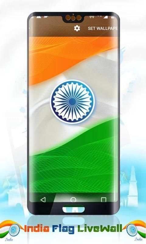 India Flag Wave HD Live Wallpaper screenshot 2