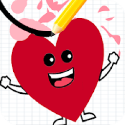 ikon Happy Heart draw Line