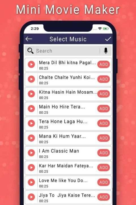 Mini Movie Maker with Music स्क्रीनशॉट 2