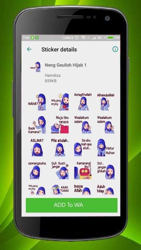Stiker muslimah untuk WA screenshot 5