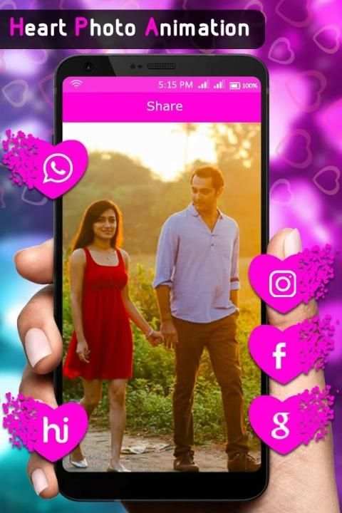 Heart Photo Animation Effect : Photo Effect स्क्रीनशॉट 1