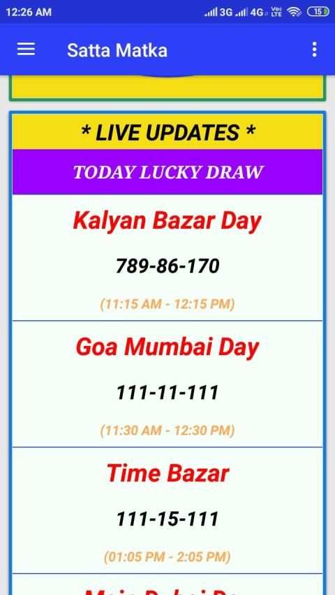 Satta Matka live result fast kalyan Mumbai Bazar screenshot 3