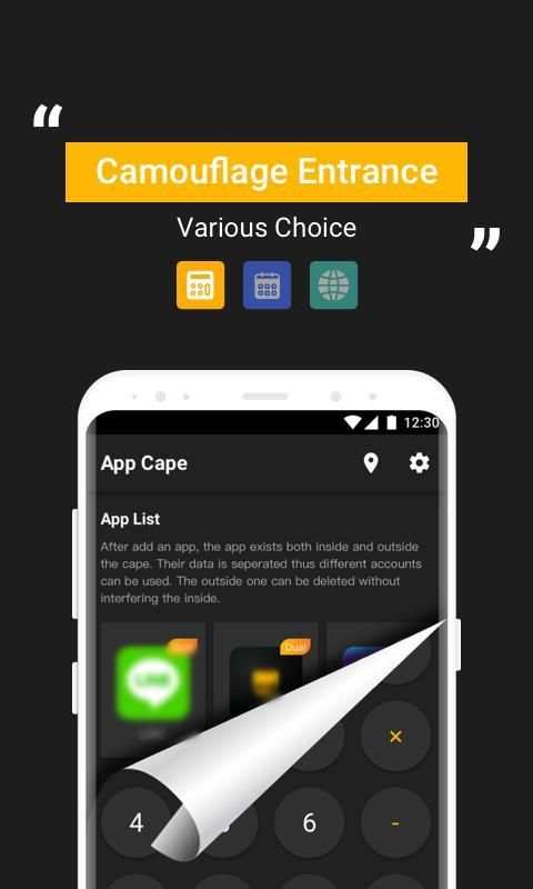 App Cape - Hide&Clone app, Fake GPS, Private Photo screenshot 4