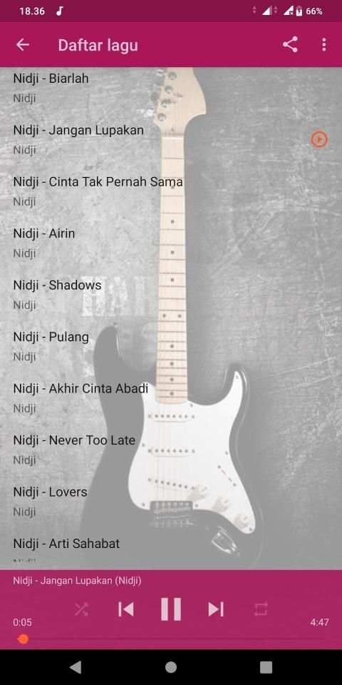 Lagu Nidji Band populer offline screenshot 2