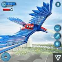 Flying Falcon Robot Hero : Robot Shooting Games