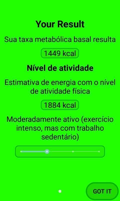 Basal Metabolic Rate screenshot 1