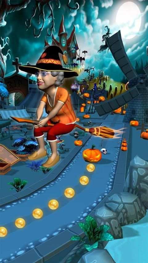 Temple Scary Granny Endless Run स्क्रीनशॉट 1