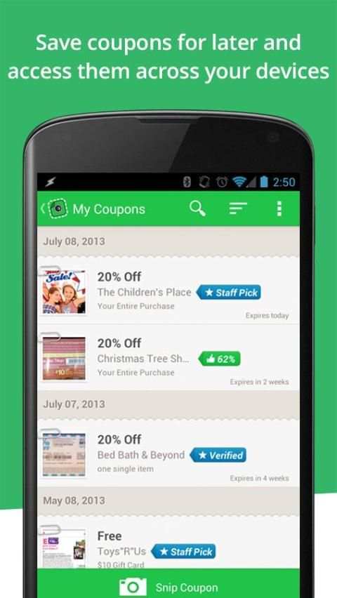 SnipSnap Coupon App स्क्रीनशॉट 2
