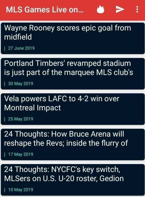 MLS Games Live on TV - free screenshot 2