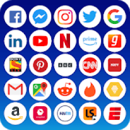 ikon All Social Media : All Social Networks In One App