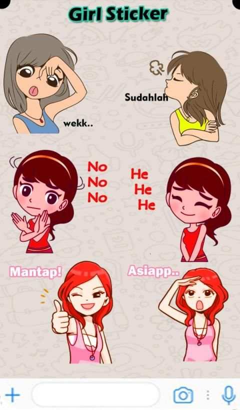 Sticker Chat Cewek - WaStickersApp screenshot 4