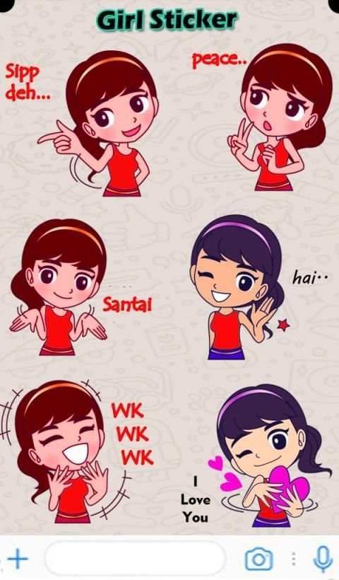 Sticker Chat Cewek - WaStickersApp screenshot 2