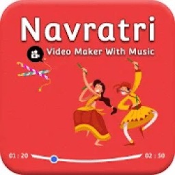 Navratri video maker with song &amp; Navratri Garba icon