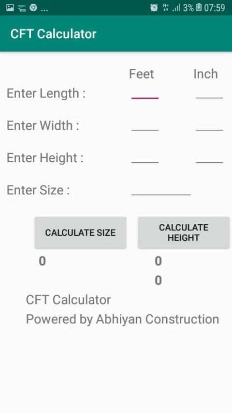 CFT Calculator स्क्रीनशॉट 1