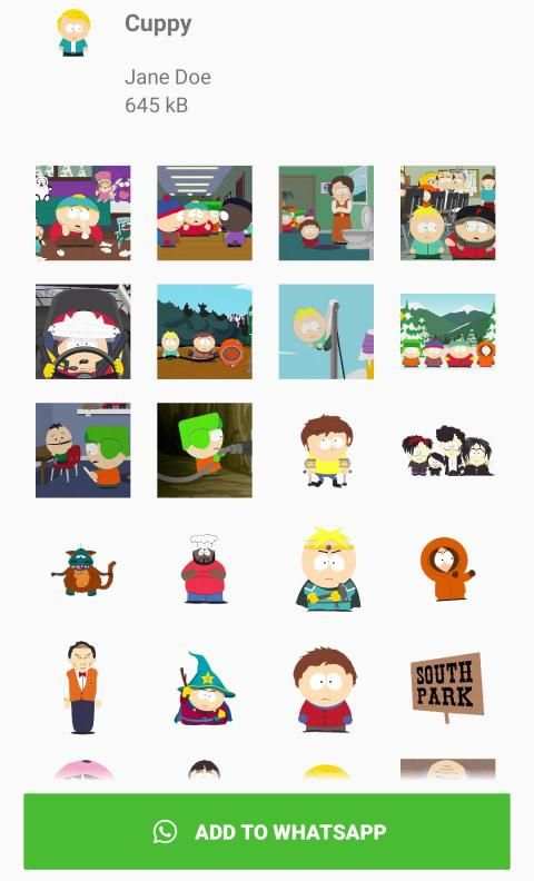 South Park Stickers for Whatsapp screenshot 6