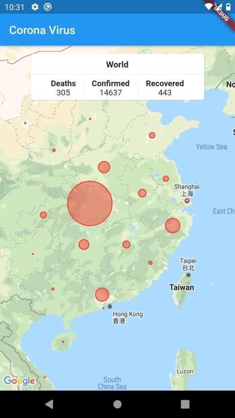 Corona Virus Map स्क्रीनशॉट 3