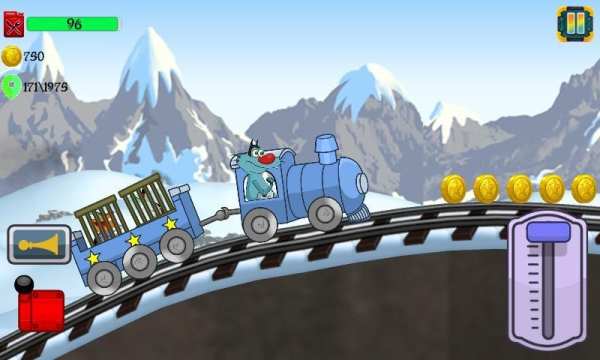 Little Oggy Rail Rush screenshot 1