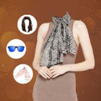 Woman Designer Scarf Photo Suit Editor