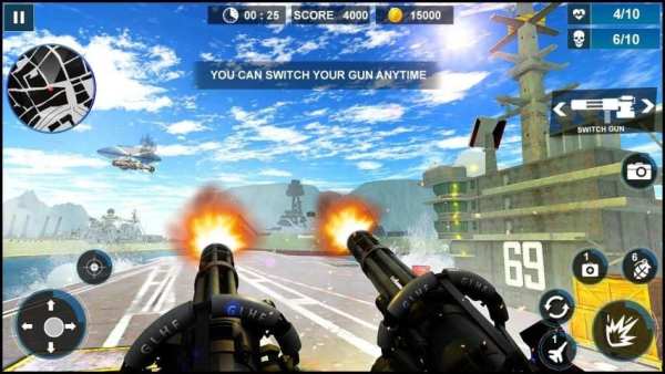 Navy War Machine Gun Shoot : Shooters Action Games screenshot 1