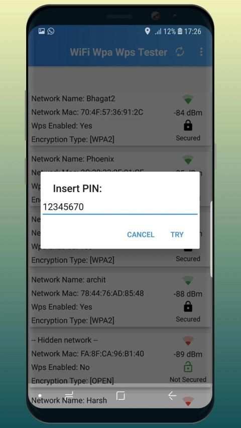WPS WPA WiFi Tester (No Root) स्क्रीनशॉट 1