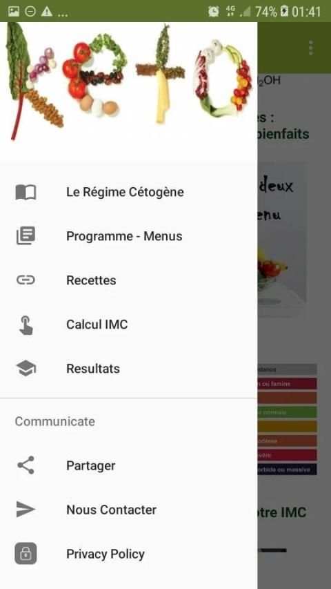 Régime Cétogène menu, maigrir et perdre du poids screenshot 1
