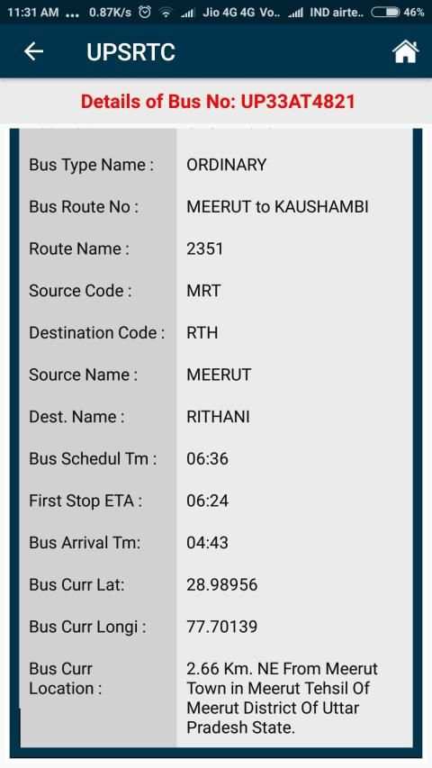 UPSRTC Track Your Bus.. स्क्रीनशॉट 2