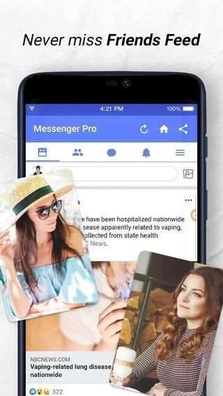 Text Messenger App: Free text message & Video chat स्क्रीनशॉट 1