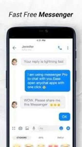 Text Messenger App: Free text message & Video chat स्क्रीनशॉट 2