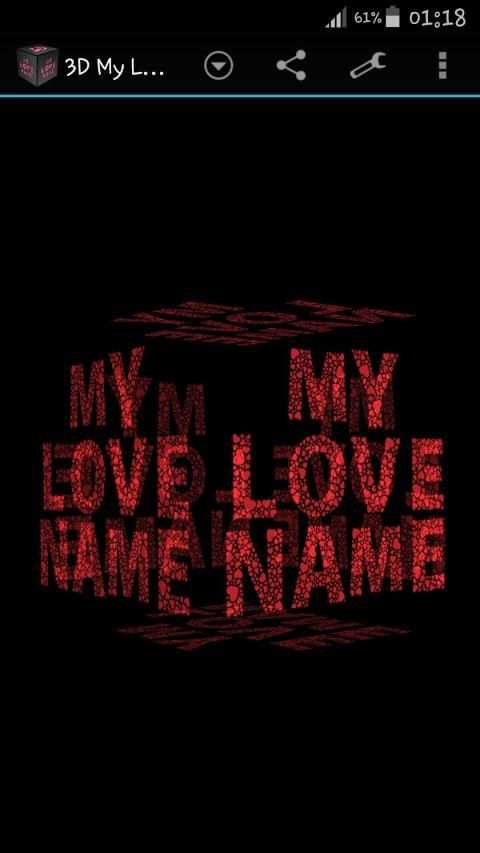 3D My Name Love Live Wallpaper स्क्रीनशॉट 2
