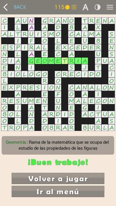 Crosswords - Spanish version (Crucigramas) screenshot 9