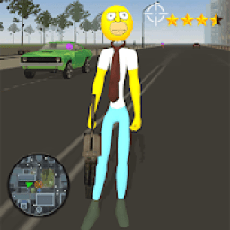 Stickman Sinpson Rope Hero Crime City Battle आइकन