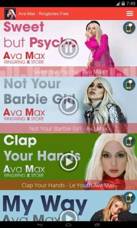 Ava Max - Ringtones Free स्क्रीनशॉट 4