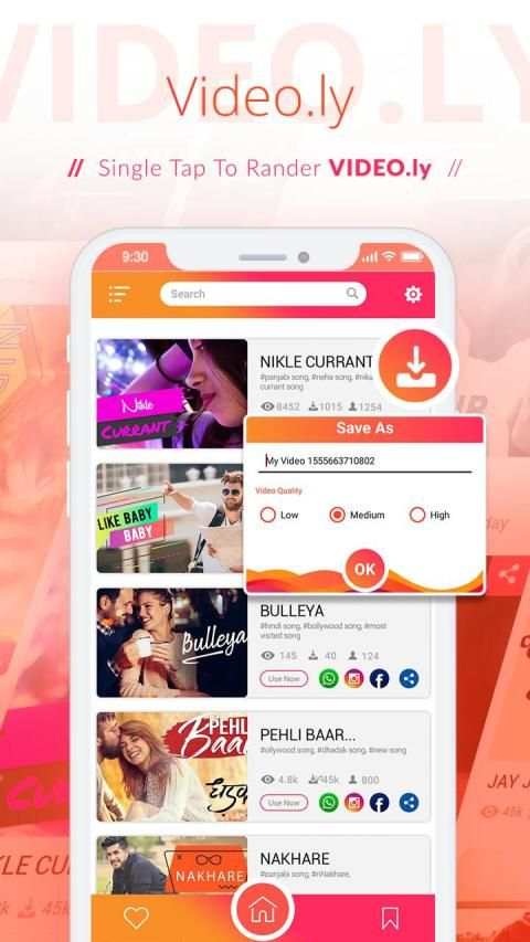 Video.ly - Lyrical Video Status Maker screenshot 1