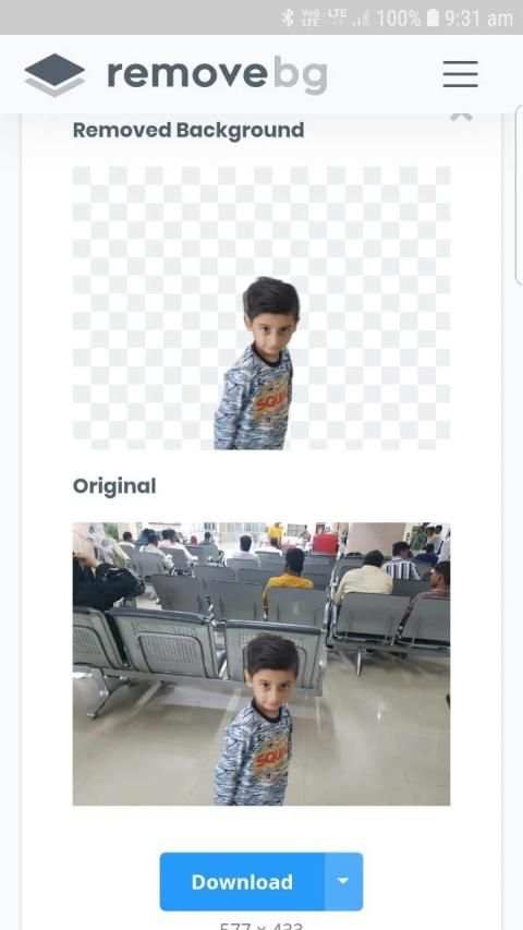 Remove.bg स्क्रीनशॉट 1