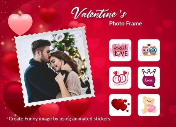 Valentine Day Photo Frame Editor - Couple Photo screenshot 4