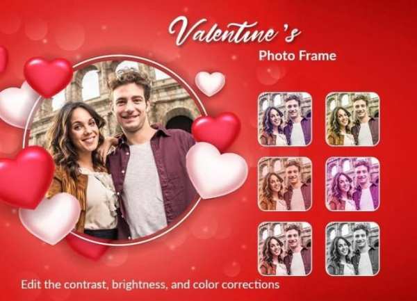 Valentine Day Photo Frame Editor - Couple Photo screenshot 3