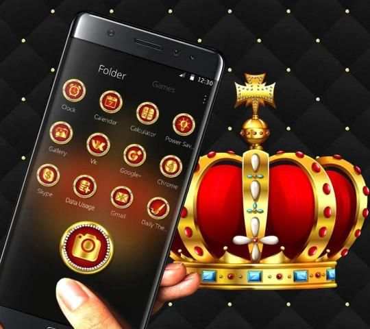 Tema Royal Golden King Crown screenshot 2