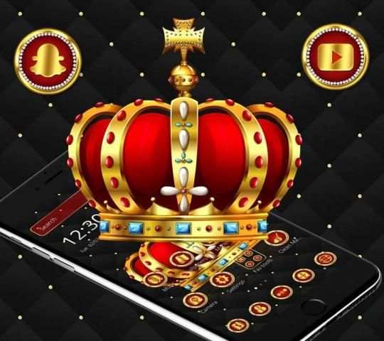 Tema Royal Golden King Crown screenshot 4