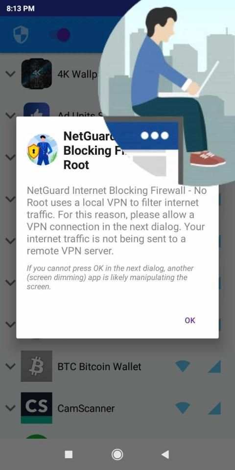 NetGuard Internet Blocking Firewall - No Root स्क्रीनशॉट 1