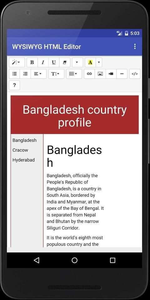 WYSIWYG HTML Editor screenshot 4
