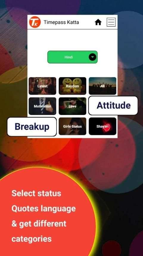 Timepass katta™ - PNG status quotes app screenshot 1