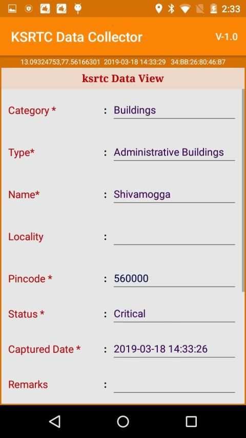 KSRTC DATA COLLECTOR screenshot 2