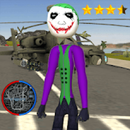 Joker Stickman Rope Hero Gnagster Crime आइकन