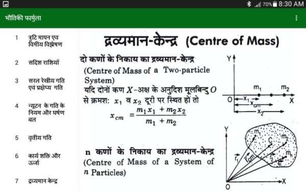 Physics Formulas in Hindi screenshot 1