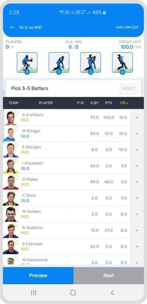MyTeam11 screenshot 4